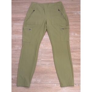 Athleta Headlands Hybrid Cargo II Tight 8P Olive Green Hiking Pants Petite